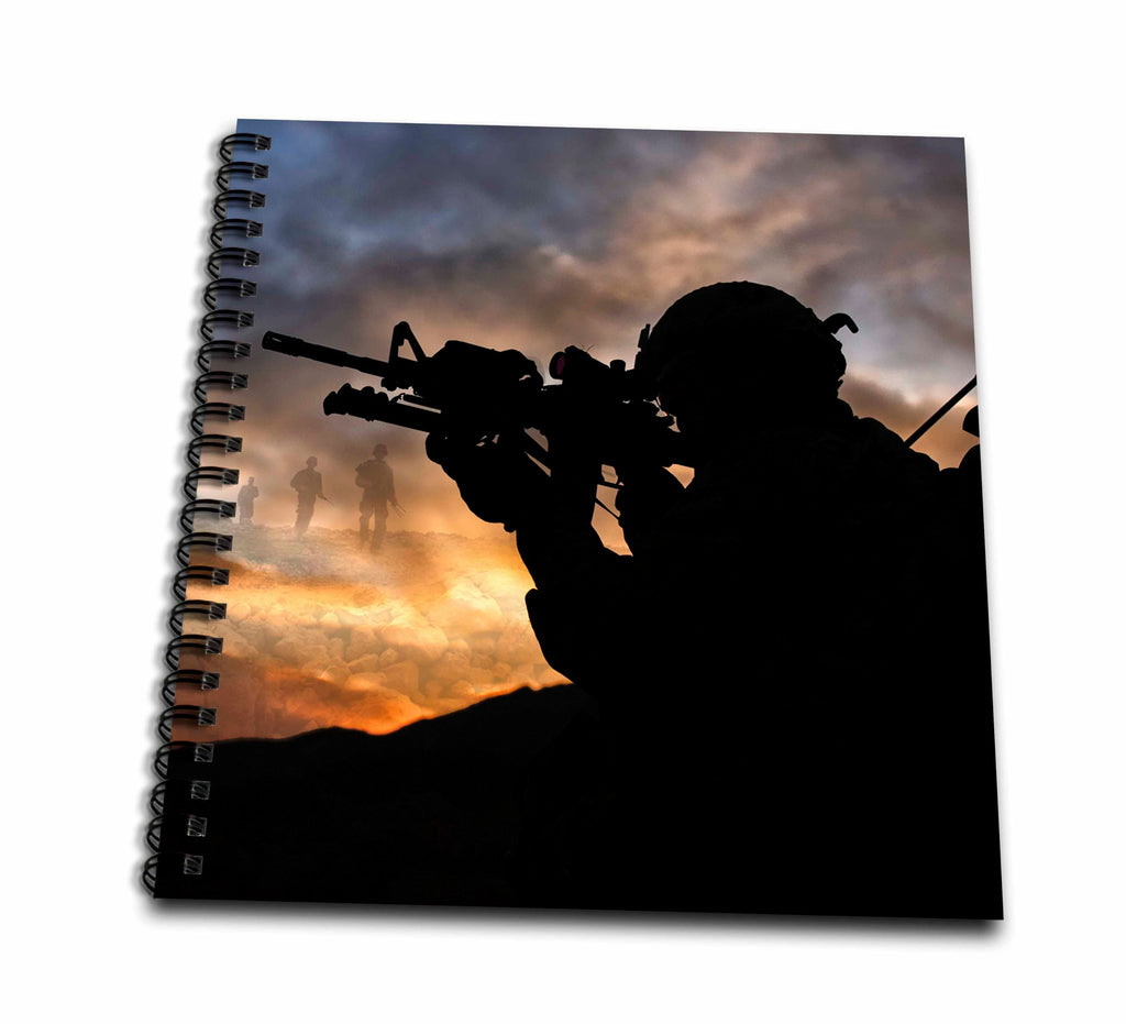 3dRose Army Soldiers in the United States Military for Veterans - Drawing Books (db_335695)
