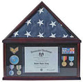 Elegant Memorial/Funeral Flag Display Case Storage Military Shadow Box
